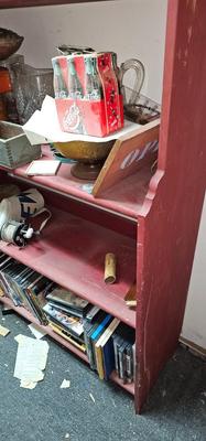 Tall Red Vintage shelf 36" wide