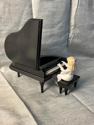 Lot 573 Enesco 1st Recital 1982 Piano with Girl Sitting on Bench Music Box ( nocturne by Chopin)