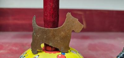 Noah and his wife and teeny tiny animas (Ark is missing) Antique German