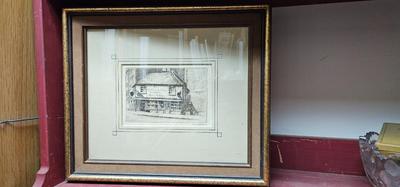 Charles Dickens Etching signed Cecil Forbes "The Old Curiosity Shop