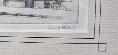 Charles Dickens Etching signed Cecil Forbes "The Old Curiosity Shop