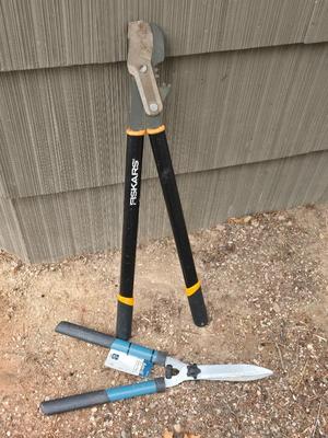 Fiskars PowerGear Steel Lopper Anvil with a new pair of Anvil 23" Hedge shears