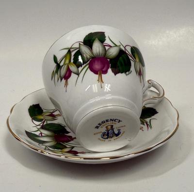 Collectible Teacup and Saucer: Regency English Bone China