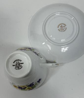 Collectible Teacup and Saucer: Regency English Bone China