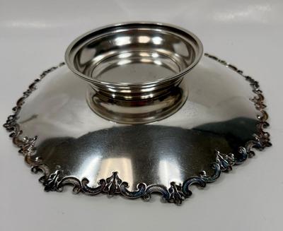 Vintage Polished Aluminum 11" Pedestal Dish Fruit Bowl