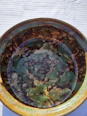Hand Thrown Pot With Lid & Signature 1973