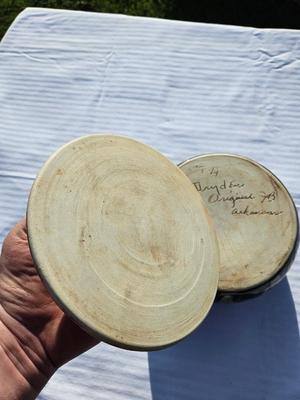 Hand Thrown Pot With Lid & Signature 1973