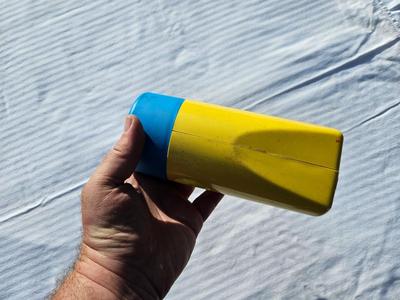 1986 Playskool Yellow Flashlight With Red And Green Color Change Lenses