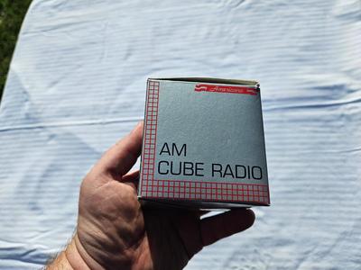 NIB: 1980s Americana AM Cube Radio With Box