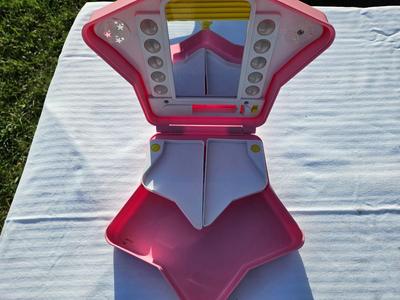 Vintage 1988 Barbie Star Vanity Mirror Light Up 80s Glam Mattel Pink
