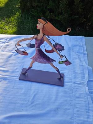 Metal Jewelry Organizer Girl Figurine
