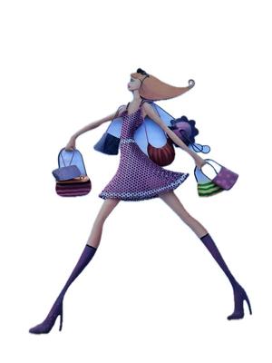 Metal Jewelry Organizer Girl Figurine