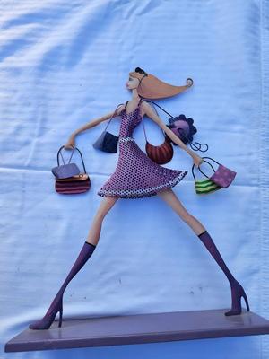 Metal Jewelry Organizer Girl Figurine