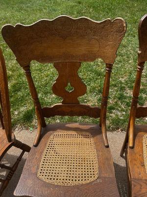 Set Of 2 Antique Chairs Hand Carved