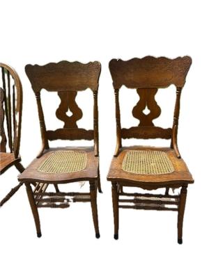 Set Of 2 Antique Chairs Hand Carved
