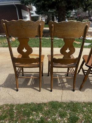 Set Of 2 Antique Chairs Hand Carved