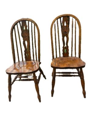2 Antique Chairs - Rounded Tops