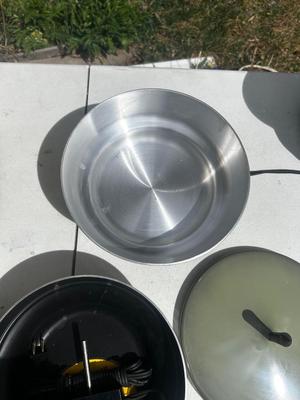 Vintage Oster Controlled electrical Heat Buffet/cooker/server pan Avocado Green