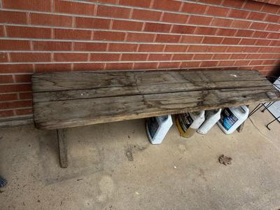 Outdoor Long Wooden Bench