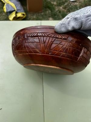 Wooden hand carved bowl