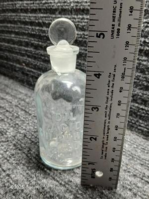 Antique DIL ACID SULPHURIC H2 SO4 Apothecary Bottle with Glass Stopper