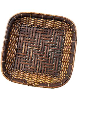 Square handwoven serving tray or fruit washer