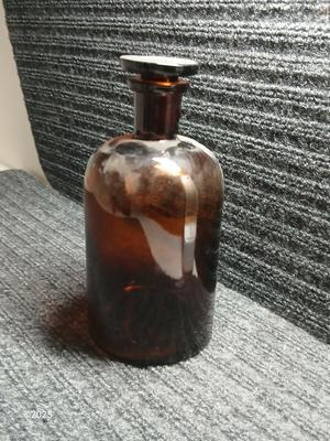 Amber Glass Narrow Mouth Serum Reagent Bottle w/ Stopper
