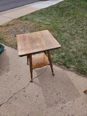 Square Side Table with claw feet
