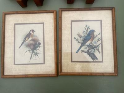 2 Framed Prints & Wooden Buffalo Or Bear?