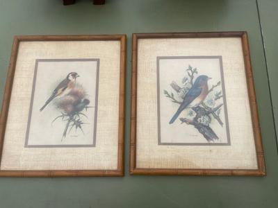2 Framed Prints & Wooden Buffalo Or Bear?