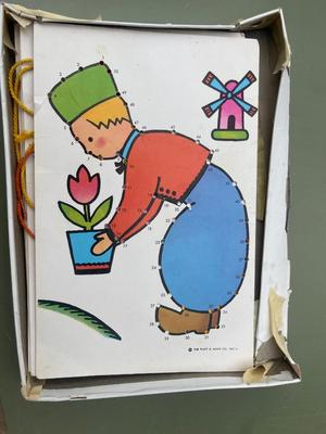 Vintage Kids Practice Sheets Learn To Sew Kit