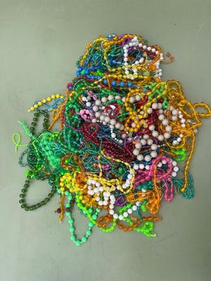Bag of bead necklaces