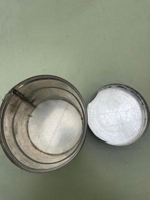 Vintage Metal Can w/ handle and lid