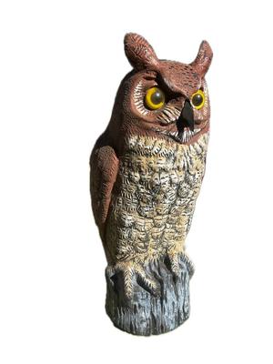 Fake Owl Statue Pest Deterrent