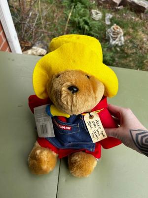 Paddington Bear Craftsman Plush 1998 Vintage Sears Red Coat