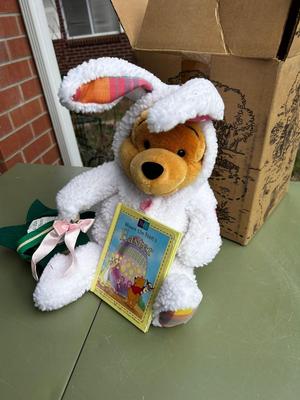 Pooh Bear in Easter Costume w/ Book and Treat basket