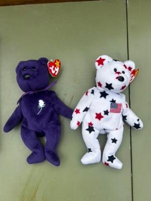 Beanie Baby set and Beanie Mania Book