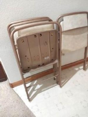 FOUR MATCHING FOLDING CHAIRS