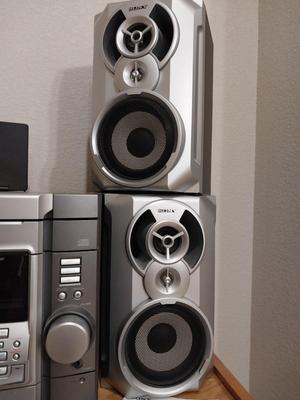SONY MINI HI-FI COMPONENT SYSTEM WITH REMOTE AND CABINET