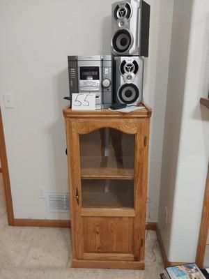 SONY MINI HI-FI COMPONENT SYSTEM WITH REMOTE AND CABINET