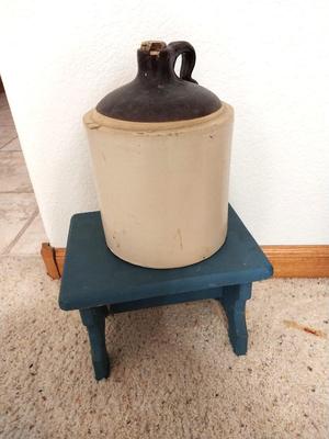 TWO VINTAGE CLAY JUGS