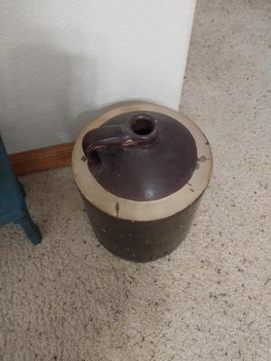 TWO VINTAGE CLAY JUGS