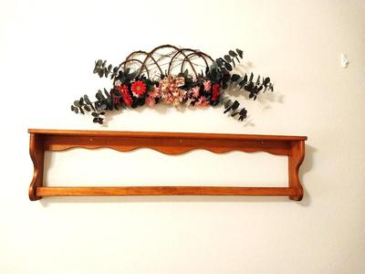 WOODEN HANGING SHELF HOLDER