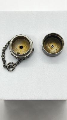 LOT 2: Sterling Collection: Necklace, Native American Pierced Earrings, Peacock Earrings and Pill Holder