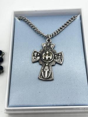 LOT 4: Large Religious Lot: Necklaces, Pins, Pendants and More!