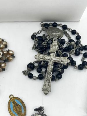LOT 4: Large Religious Lot: Necklaces, Pins, Pendants and More!