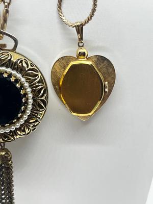 LOT 15: Collection of Vintage Pendant Watches - 23" and 24"