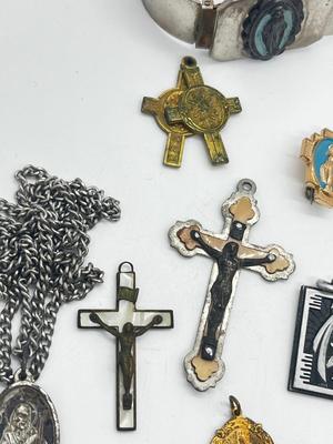 LOT 19: Religious Lot - Rosary, Pendants, Bracelet and More!