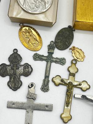 LOT 19: Religious Lot - Rosary, Pendants, Bracelet and More!