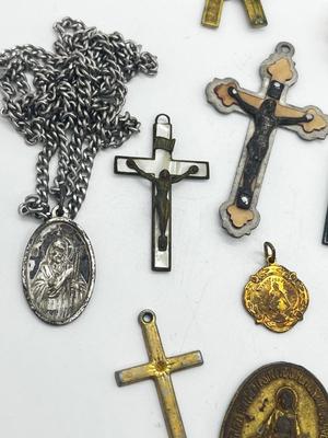 LOT 19: Religious Lot - Rosary, Pendants, Bracelet and More!